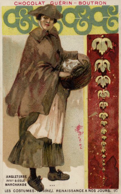 Comerciante inglesa, siglo XVIII de French School